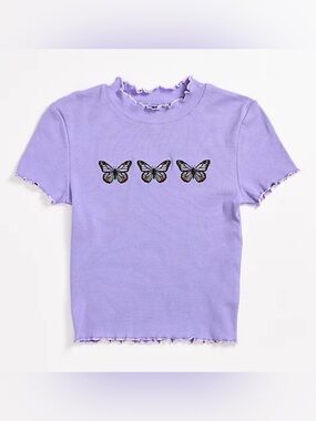 A-Lab Curly Butterfly Lavender T-Shirt XS